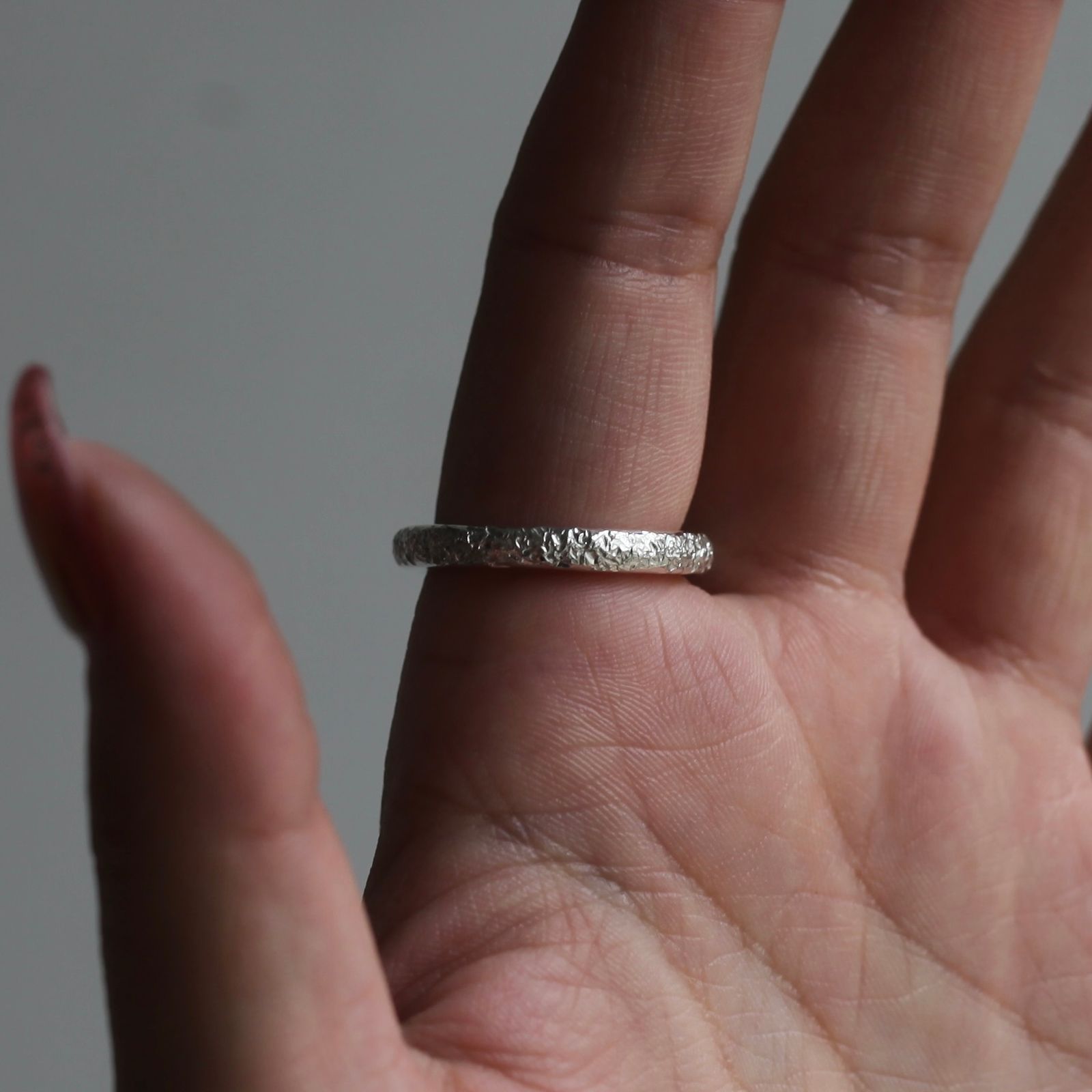 【残り一点】Oval Textured Ring(3.5mm)