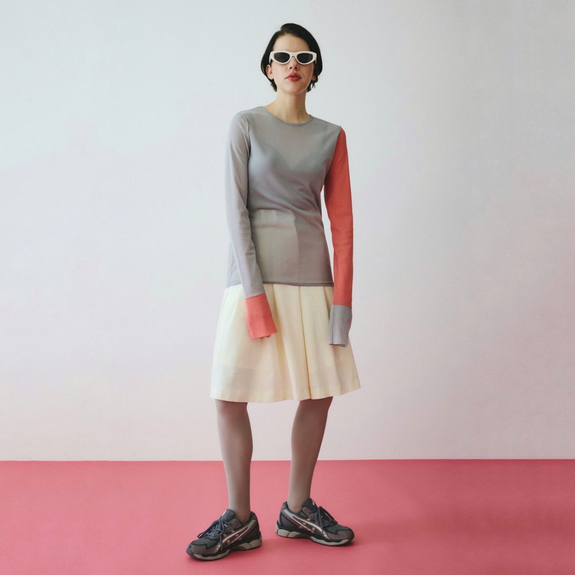 【残り一点】Bi Color Mesh Inner Tops