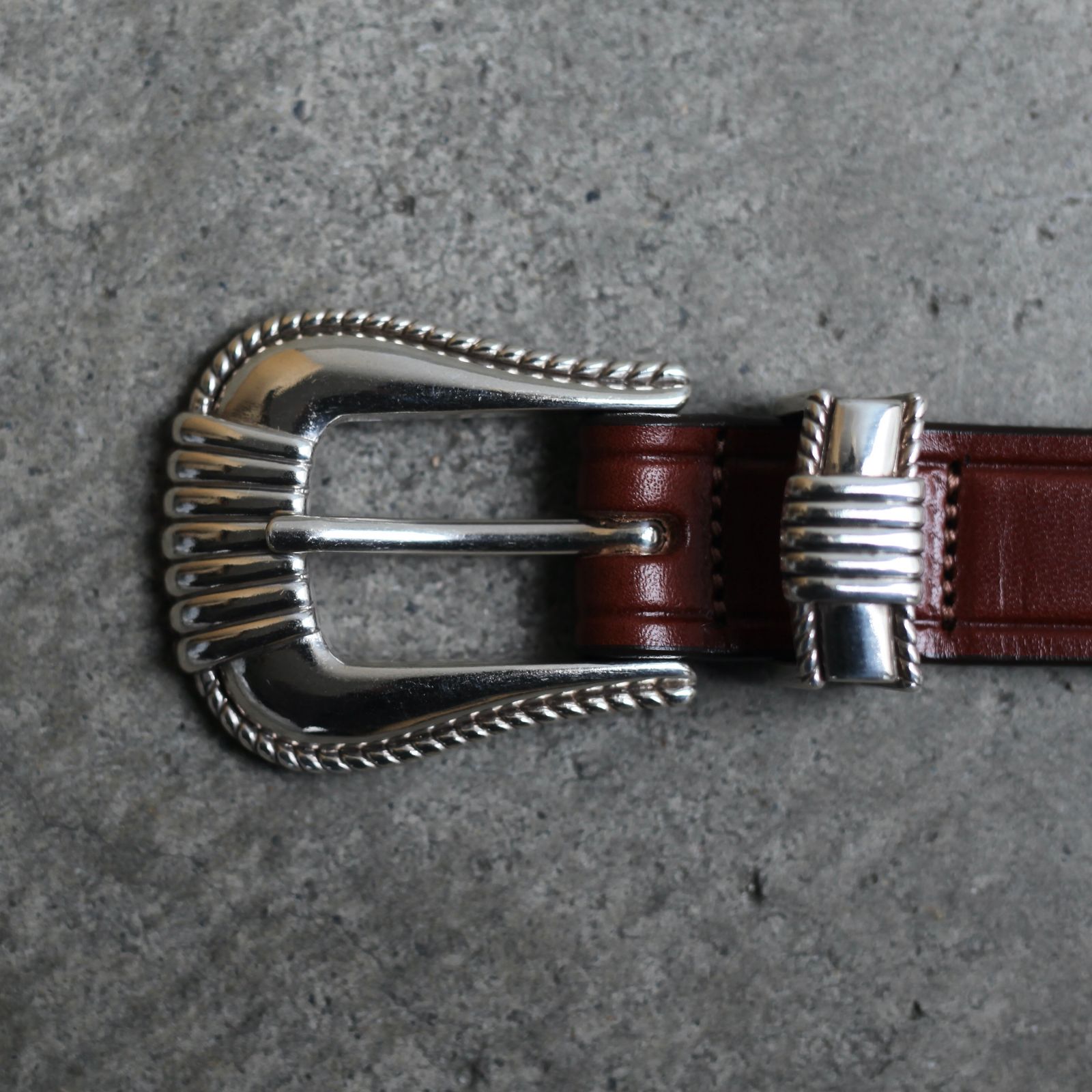 TORY LEATHER - 【残りわずか】3-Piece Silver Buckle Belts(HAVANA 