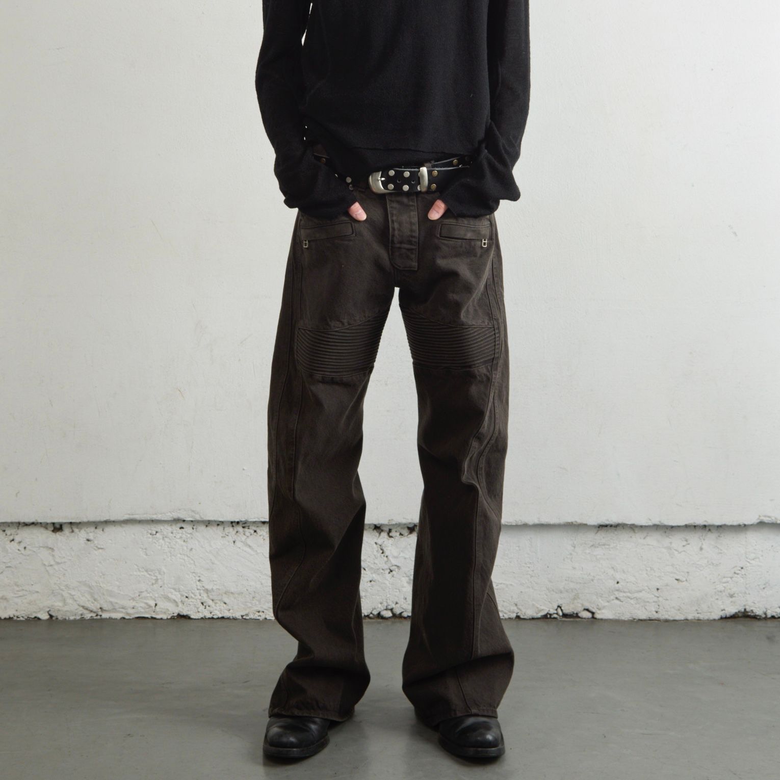 【残りわずか】3D Twisted Moto Jeans