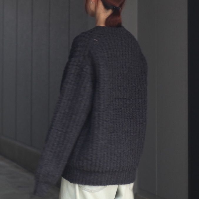 【残り一点】Baby Alpaca Big Waffle Sweater