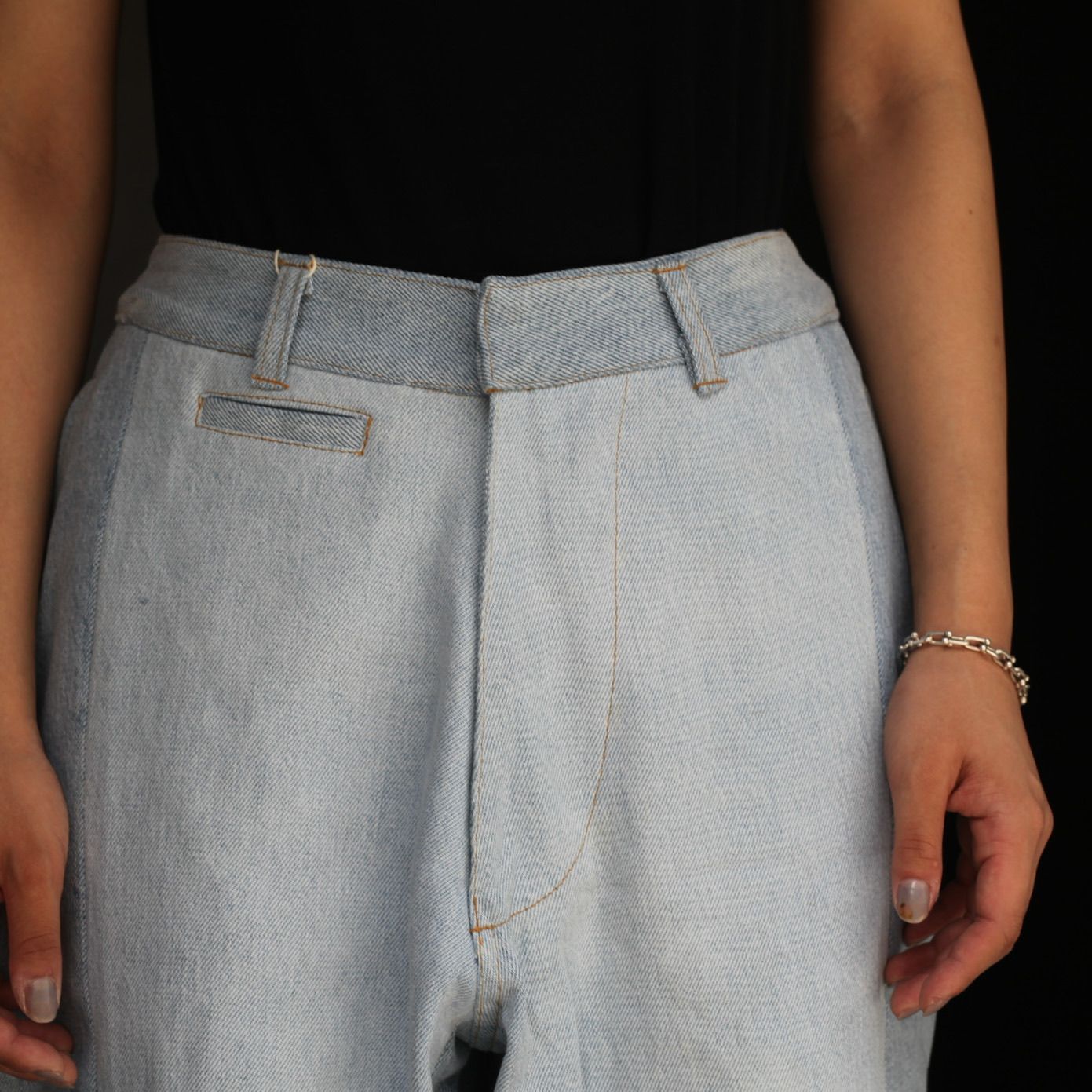 【残り一点】Reconstructed Super Baggy Slacks Denim_1(S)