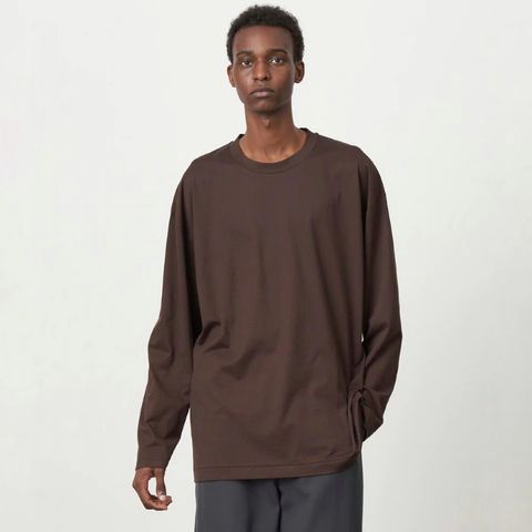 【残りわずか】Suvin60/2 Oversized Long-Sleeve T-shirt