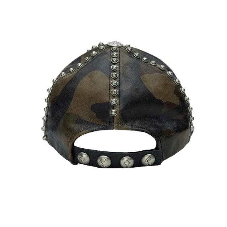 【残り一点】Studded Camo Leather Cap