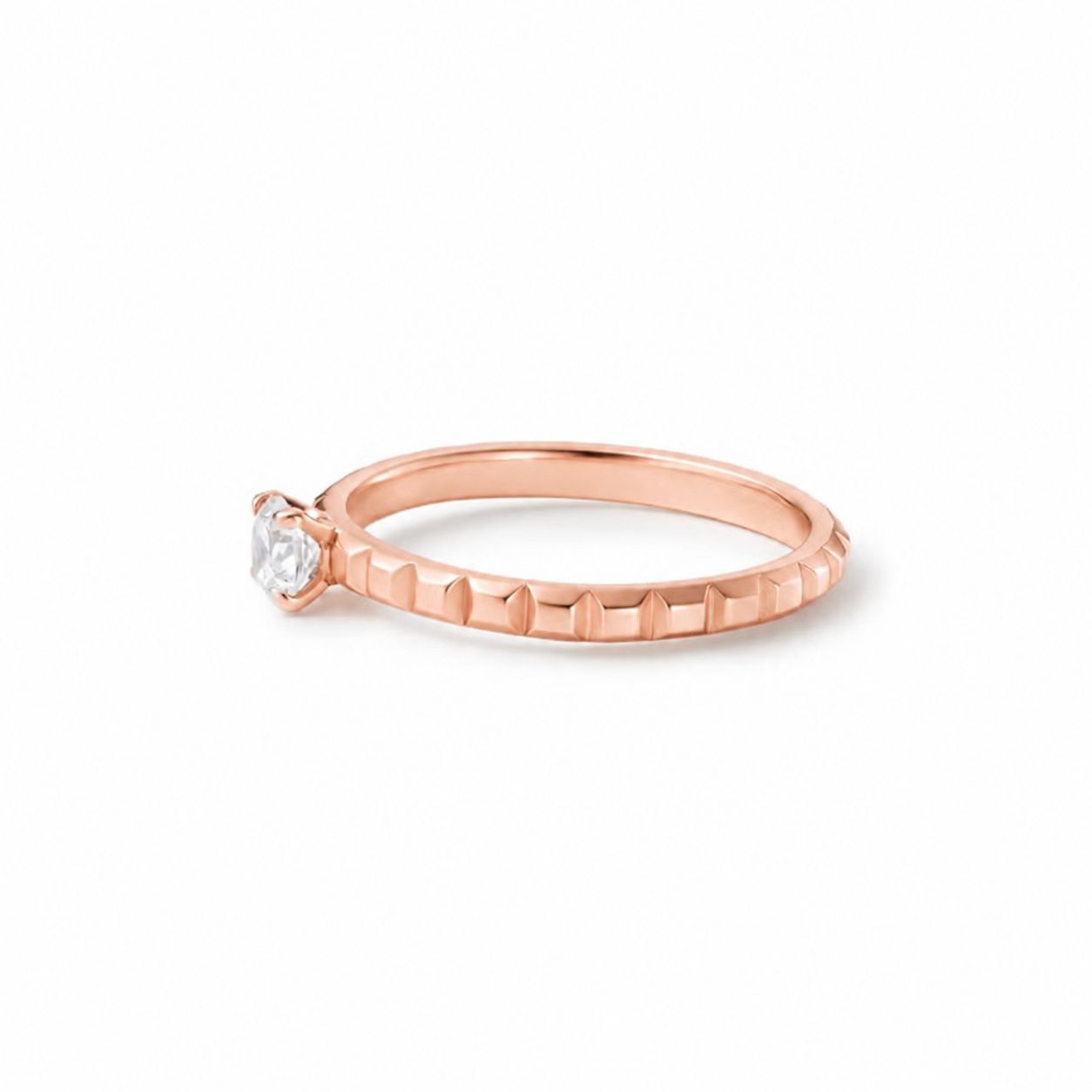 【お取り寄せ注文可能】Flat Studs Ring W / Dia(K18 PINK GOLD)