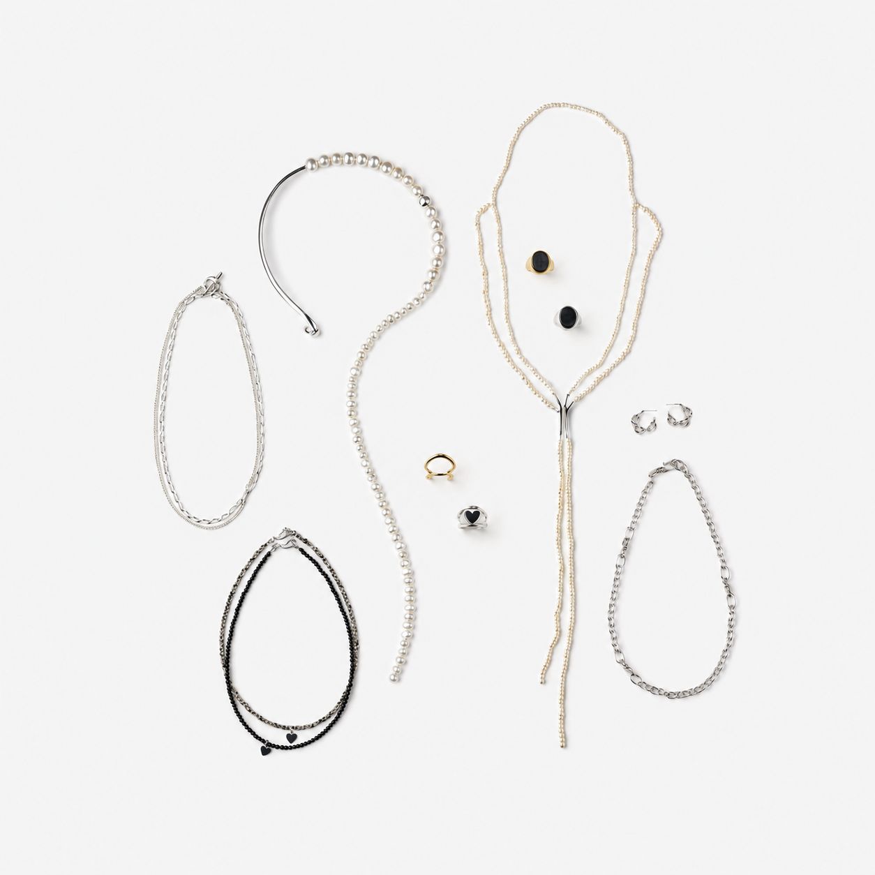 【お取り寄せ注文可能】Baroque Pearl Drop Line Open Necklace