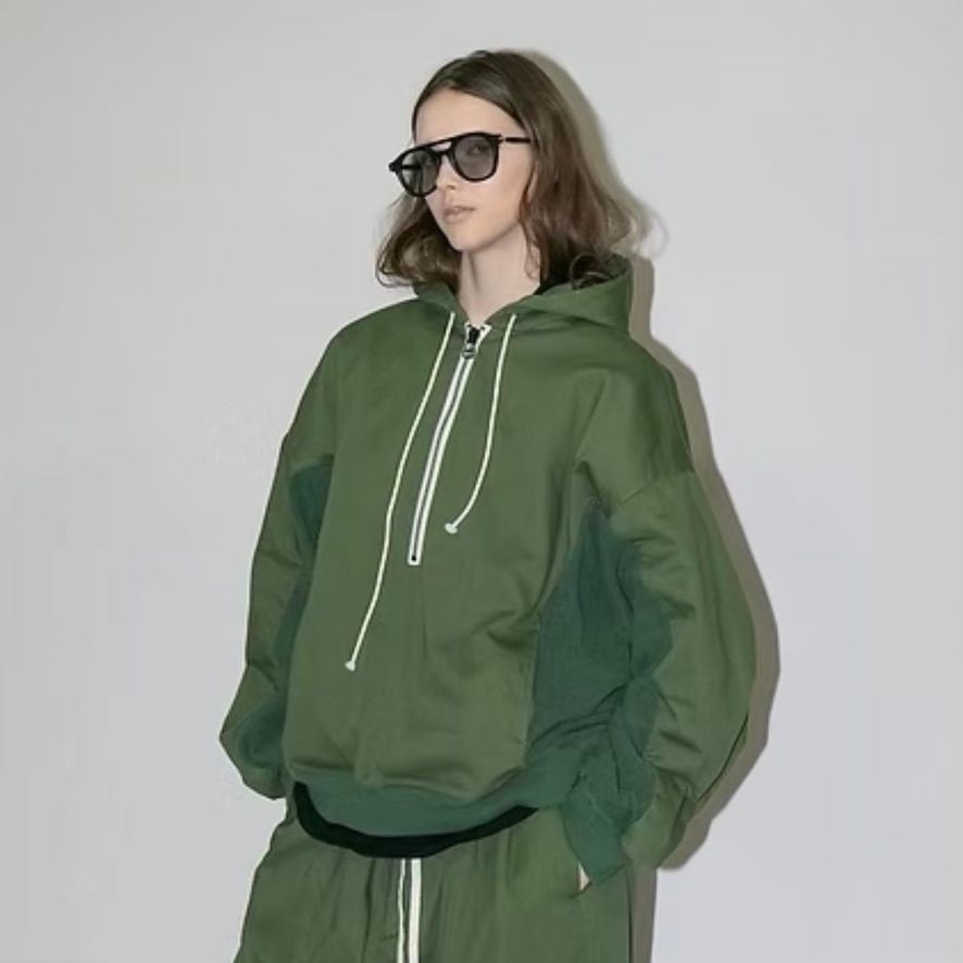 【残り一点】T/Cツイルドッキングハーフジップパーカー