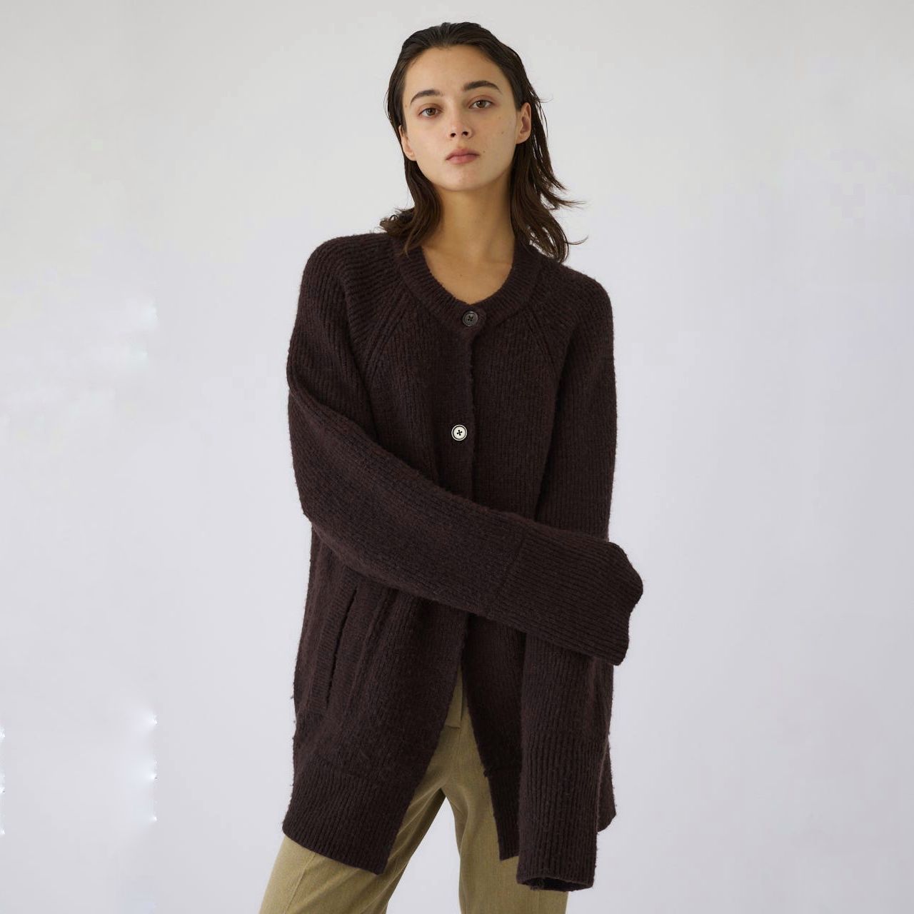 【残り一点】Poncho Like Raglan Knit C/D