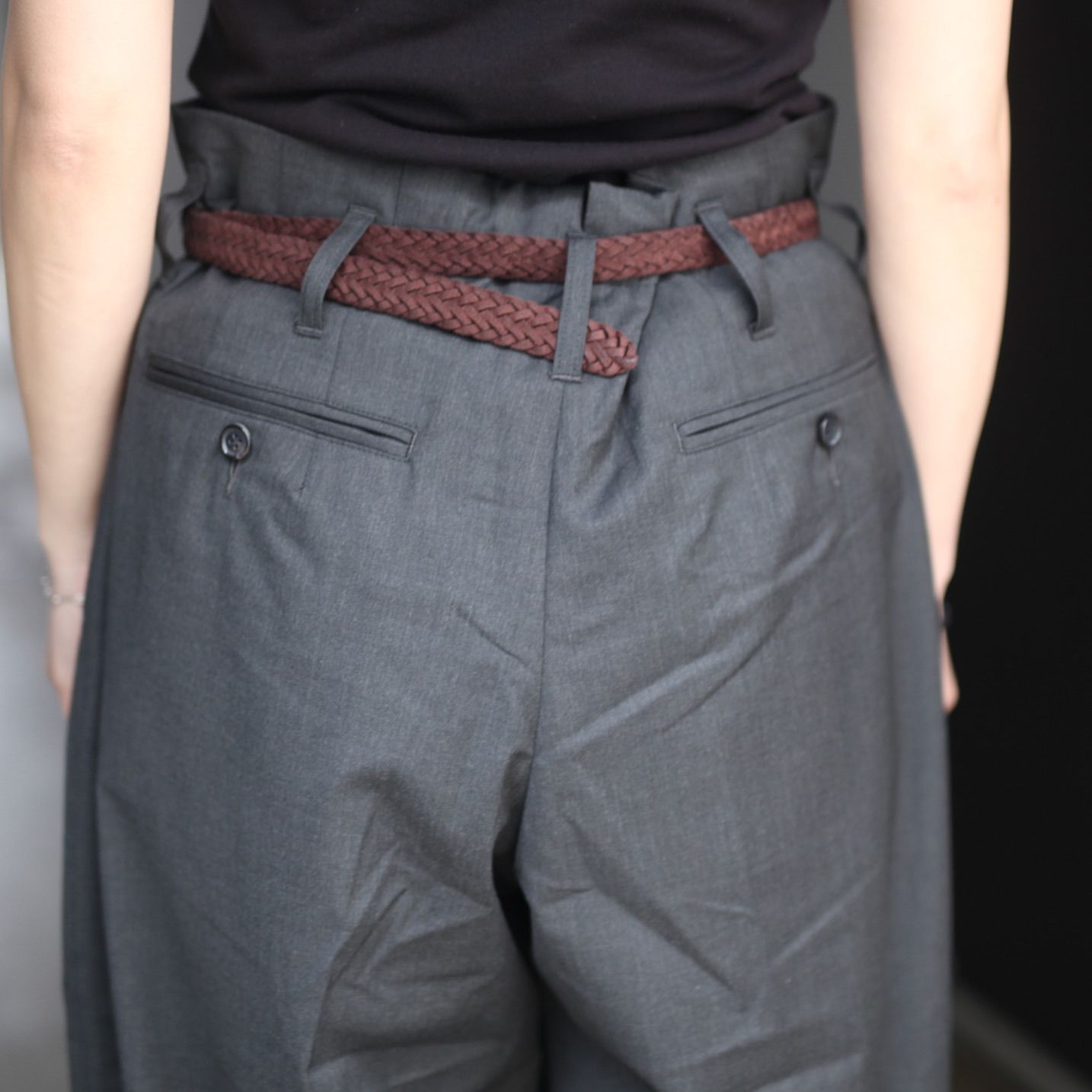 【残り一点】Wool Blend Wide Straight Trousers