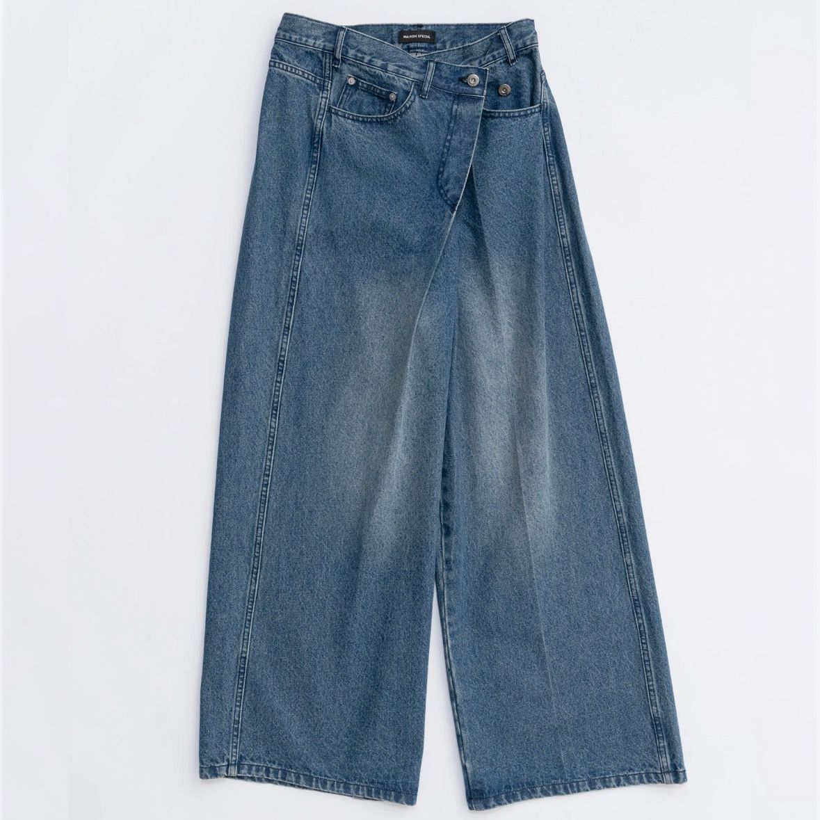 【残り一点】2way Asymmetry Tuck Denim