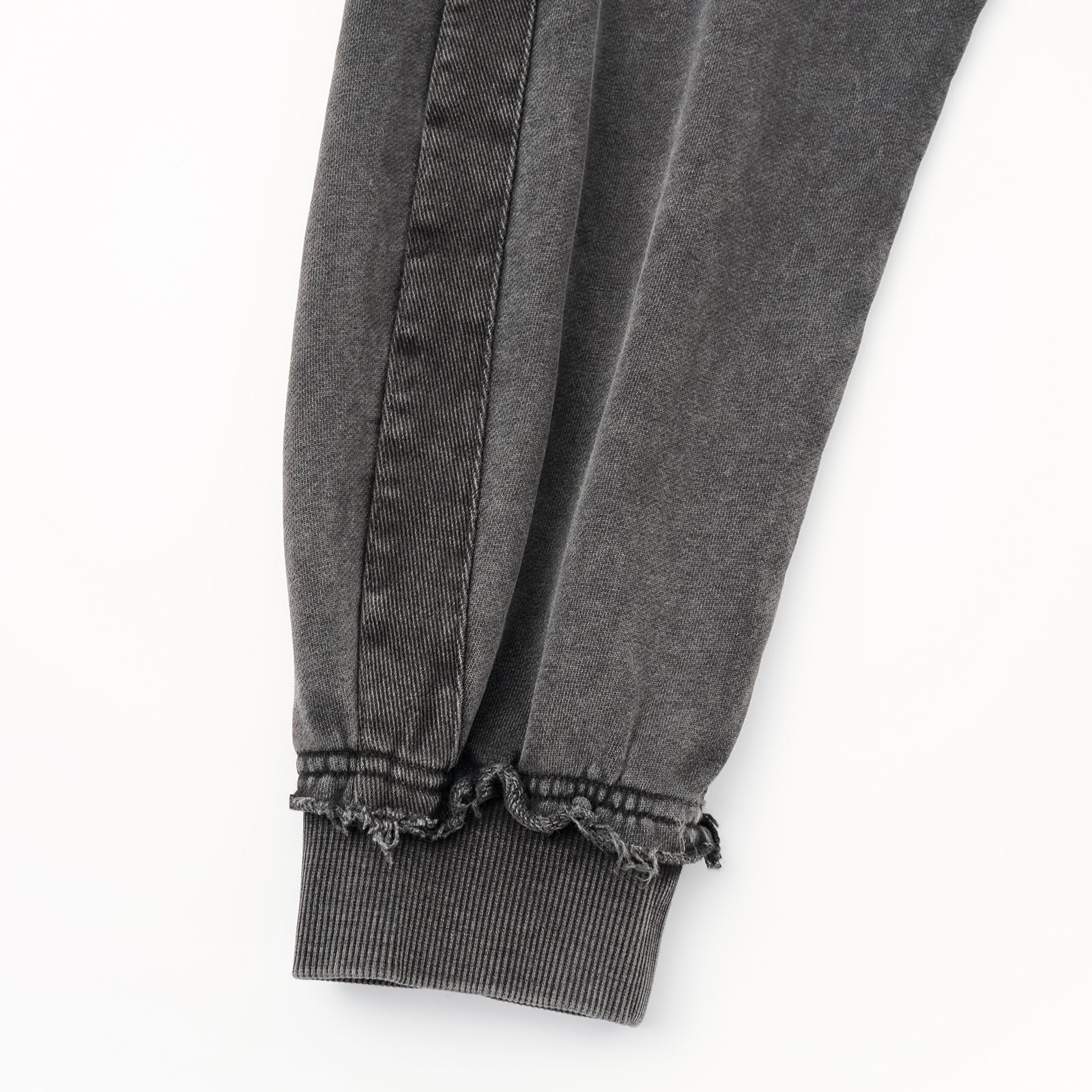 【残り一点】Washed Stand Collar Top with Denim Trim
