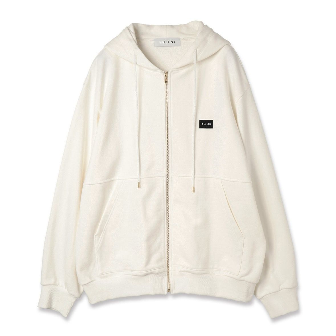 【残り一点】French Terry Embroidery Patch Zip Up Hoodie