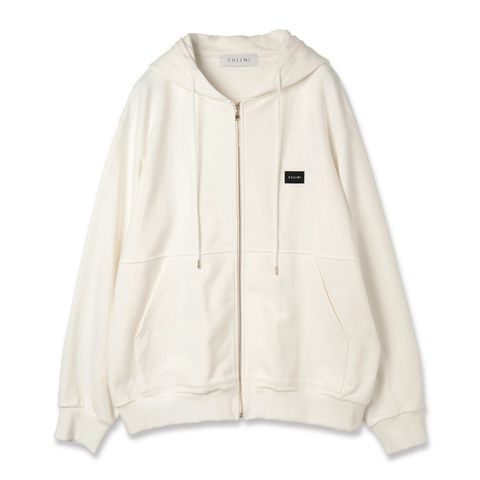 【残り一点】French Terry Embroidery Patch Zip Up Hoodie