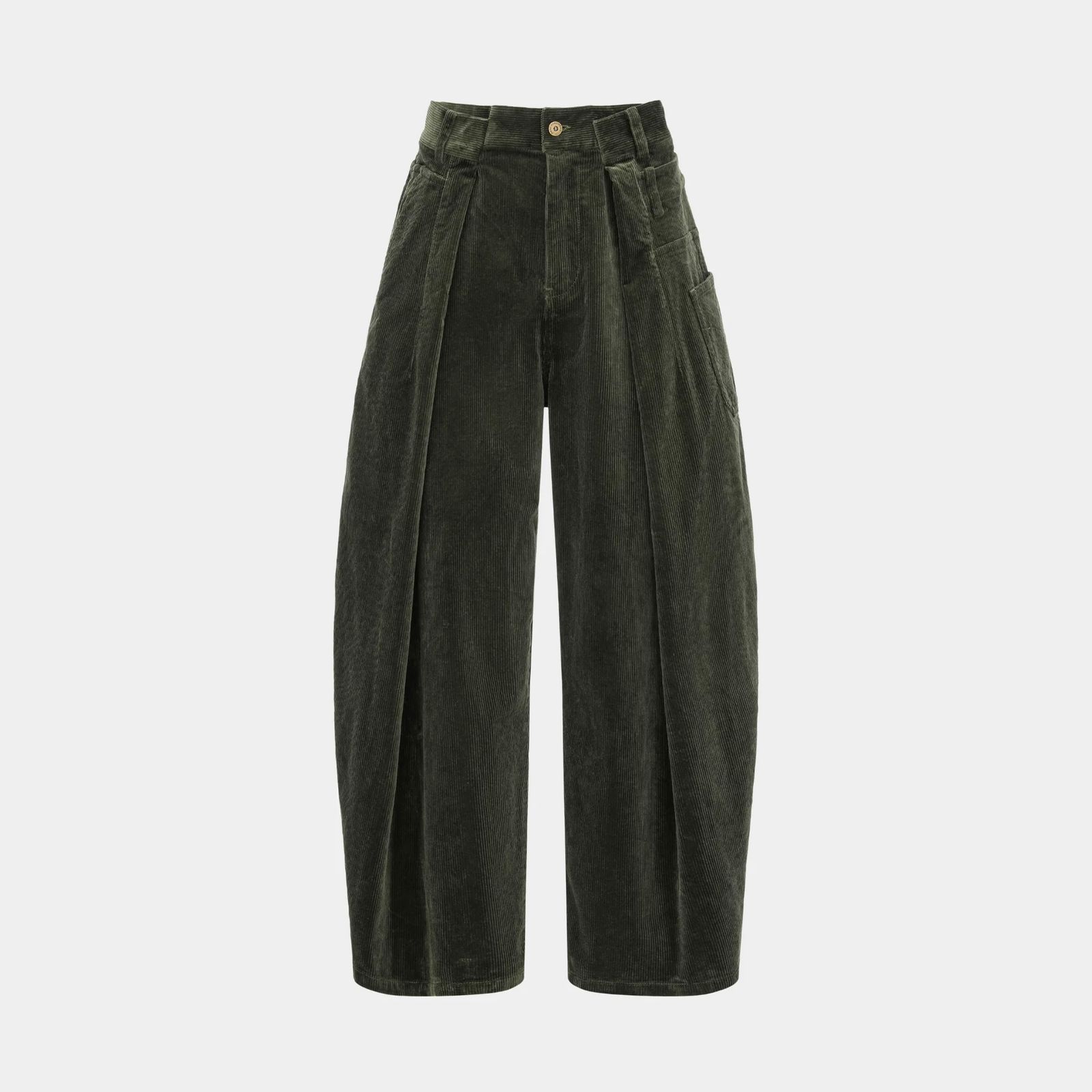 【残り一点】Green Washed Corduroy Deconstructed Pants