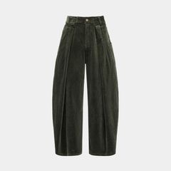 【残り一点】Green Washed Corduroy Deconstructed Pants