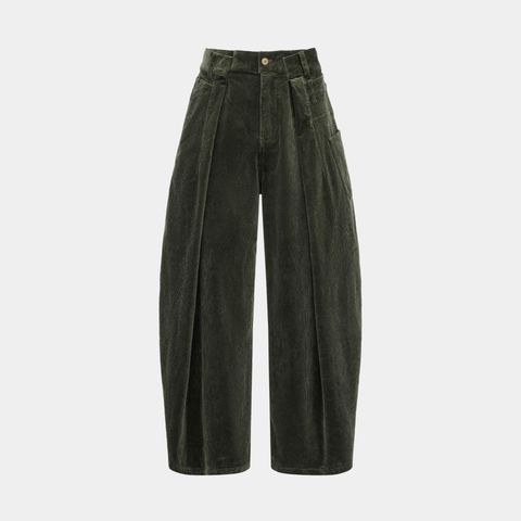 【残り一点】Green Washed Corduroy Deconstructed Pants