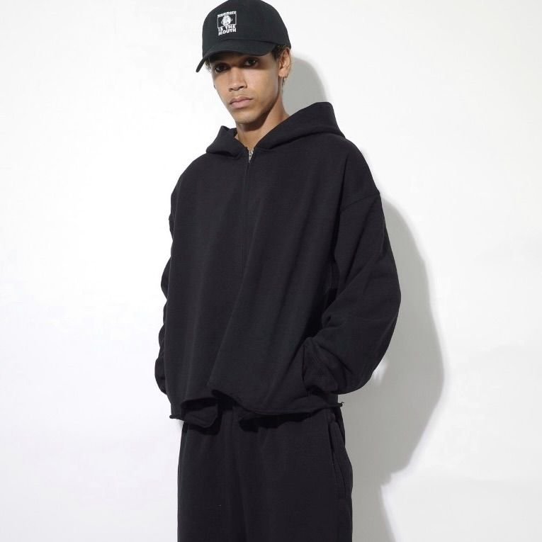 【残り一点】Cut Off Wide Zip Sweat Hoodie