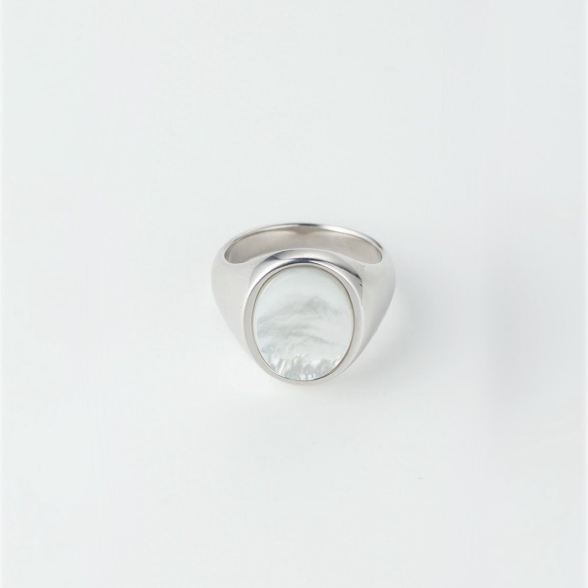 【お取り寄せ注文可能】How Raw Oval Stone Ring(SILVER)