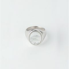 【お取り寄せ注文可能】How Raw Oval Stone Ring(SILVER)