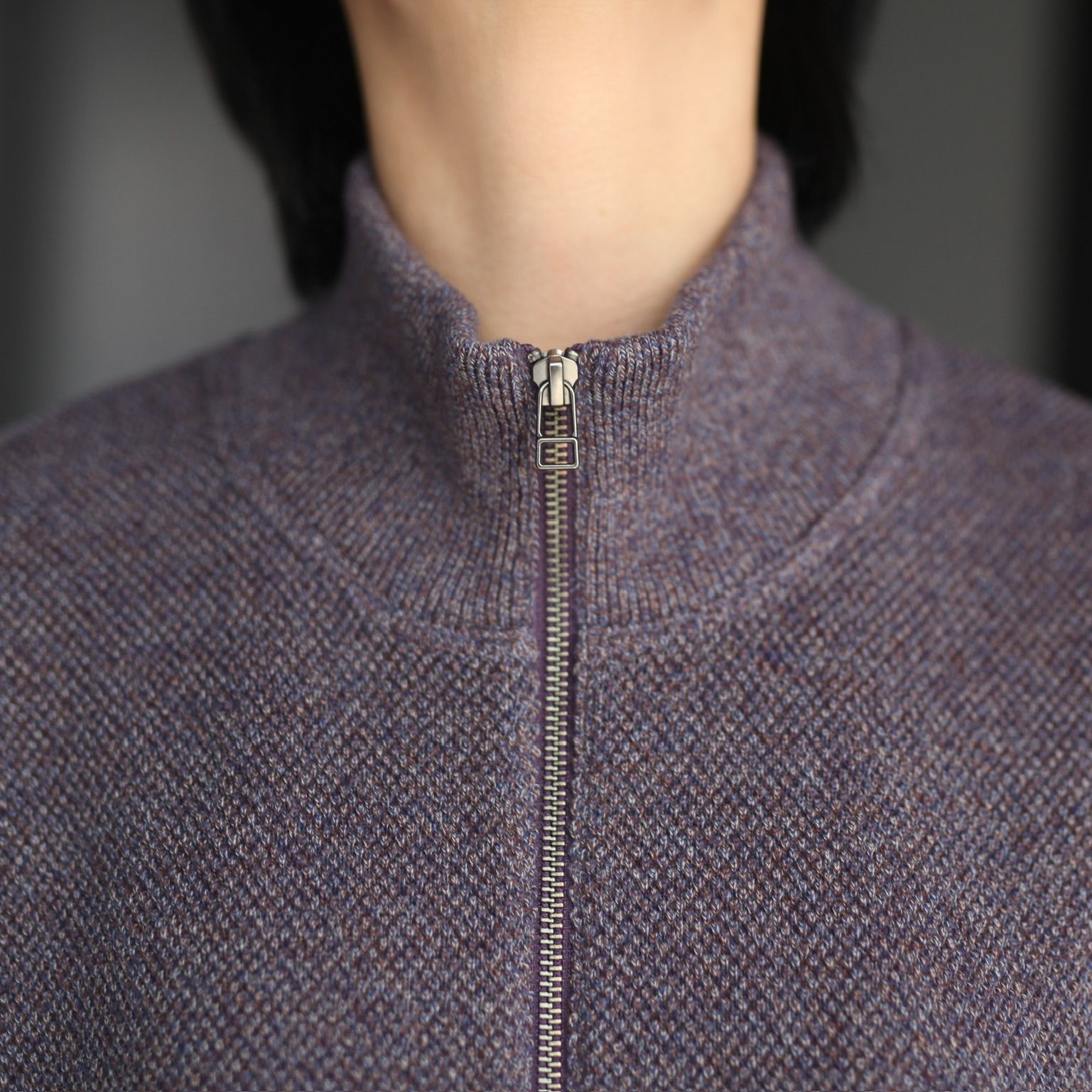 【残り一点】Moss Stitch Zip Vest