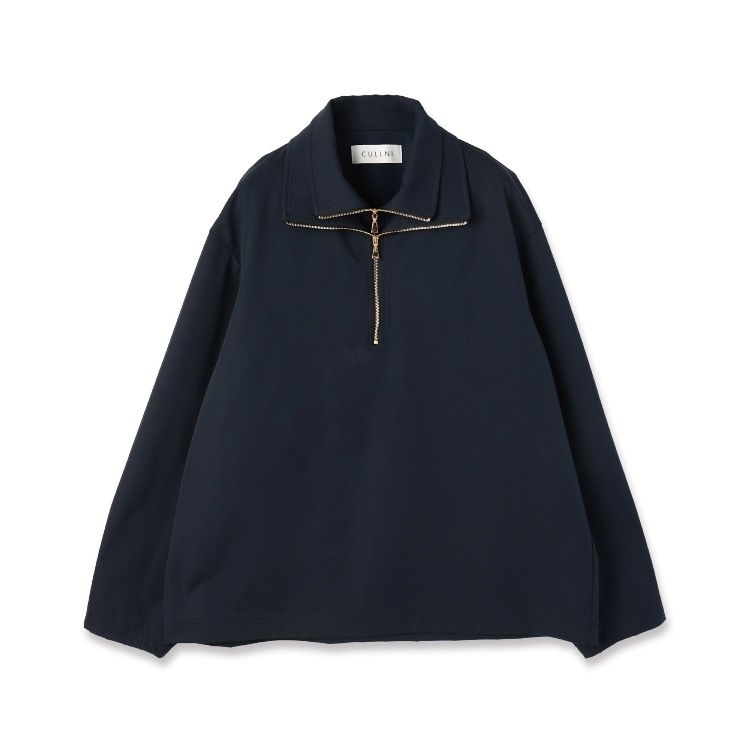 【残り一点】Stretch Double Cloth Layered Stand Collar Pullover