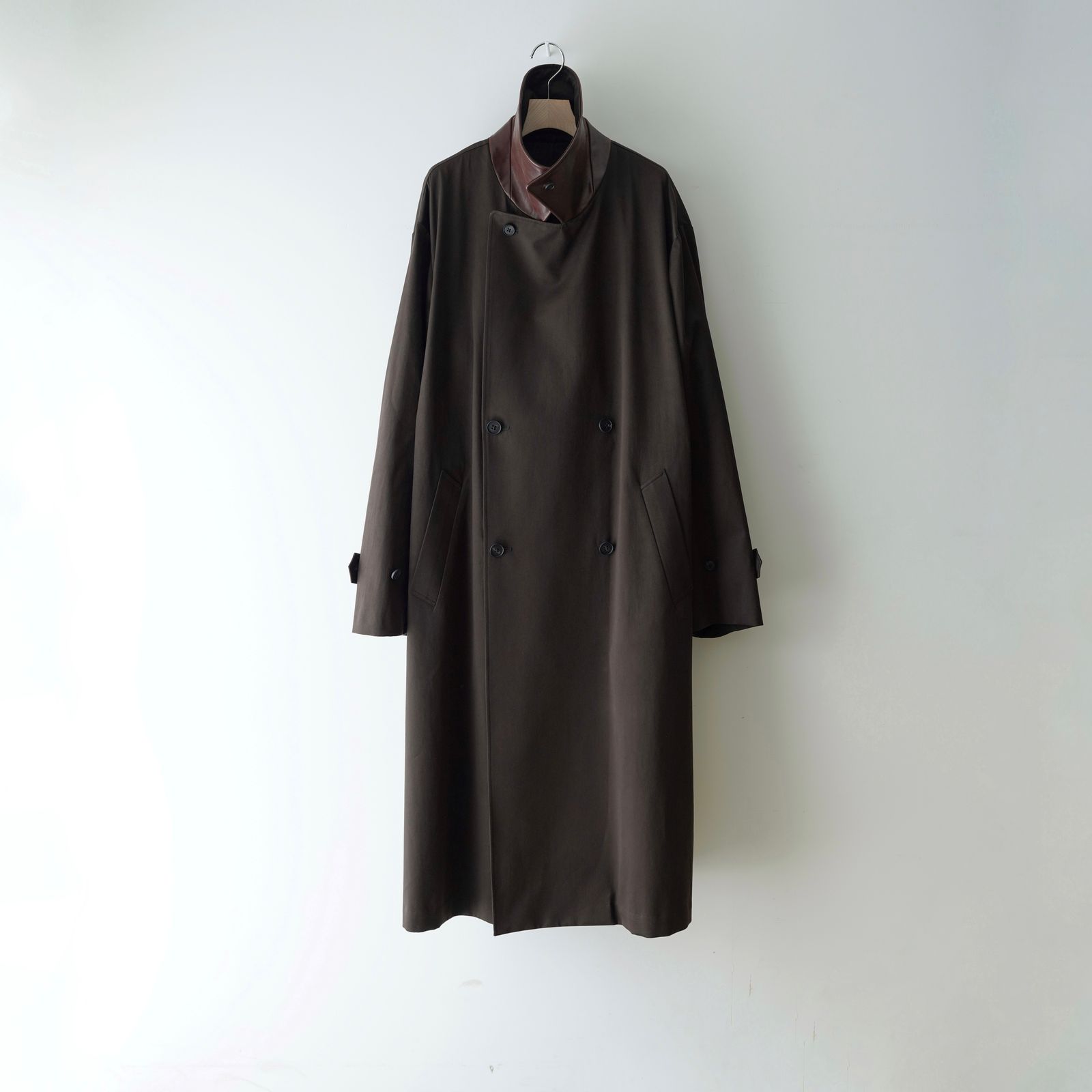 【残り一点】Cotton Satin Oversized Double Breasted Coat
