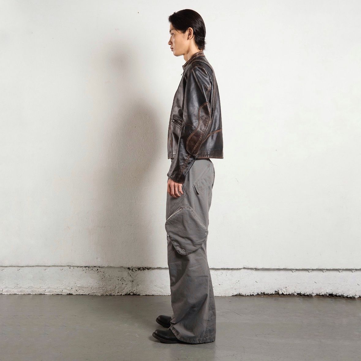 ジャケット・アウター nvrfrgt DISTRESSED LEATHER BOMBER JACKET NVRFRGT ネヴァーフォーゲット 24AW DISTRESSED LEATHER BOMBER