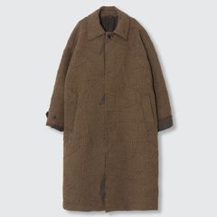 【残り一点】Needlepunched Wool Tweed Balmacaan Coat