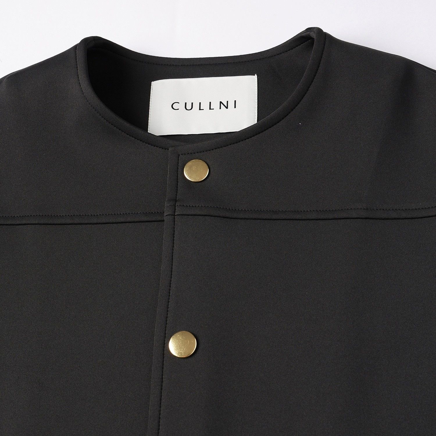 【残り一点】Double Cloth Collarless Dot Button Jacket