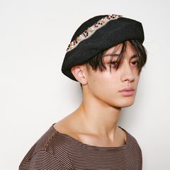 【残り一点】Knitting Beads Beret Hat