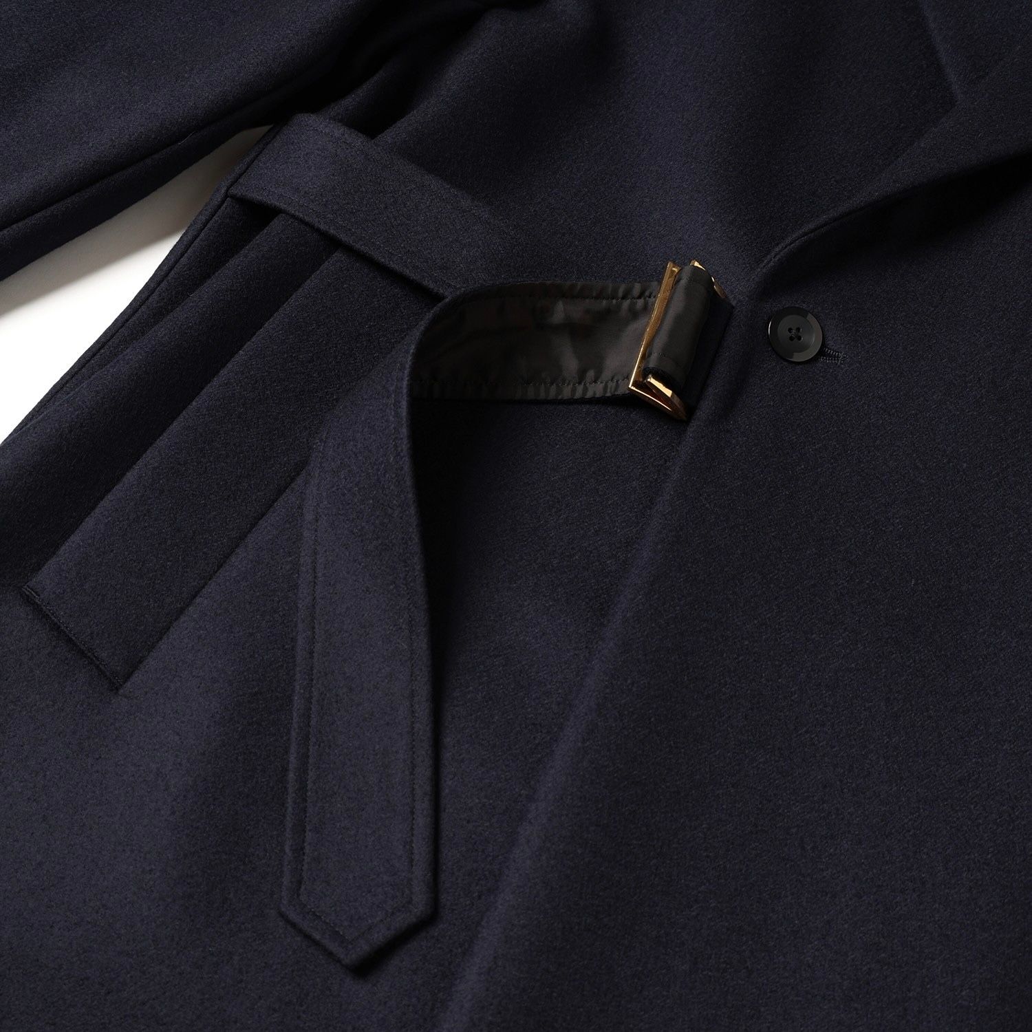 【残り一点】Wool Melton Tie Locken Long Chester Coat