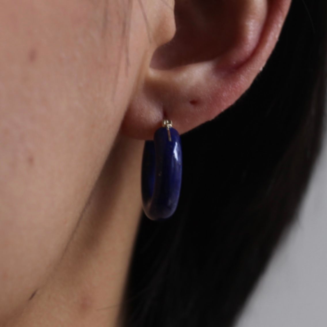 PREEK - 【お取り寄せ注文可能】Stone Hoop Lapis-Lazuri(両耳用