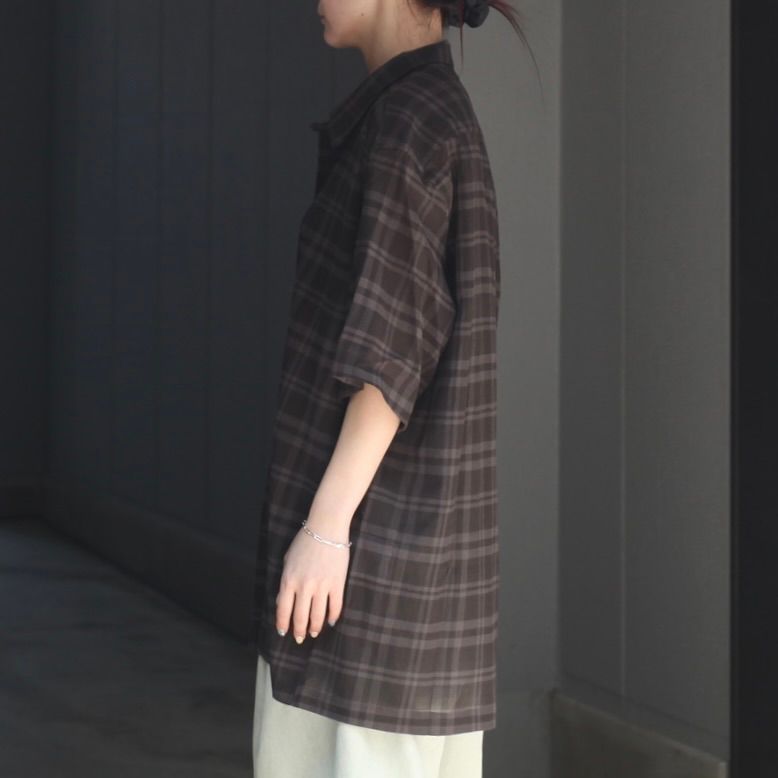 【残り一点】シアーコットンオープンカラーS/Sシャツ