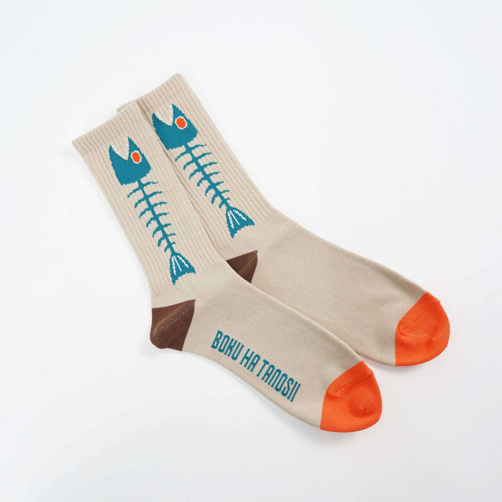 【残りわずか】Boku Tano Socks(魚骨)