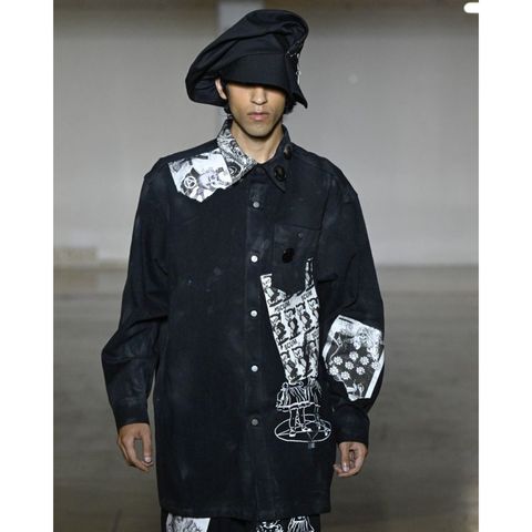 【残り一点】Paper Bonding Rubber Coating Denim Shirt