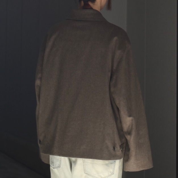 【残り一点】Wool Doeskin Zip Short Jacket