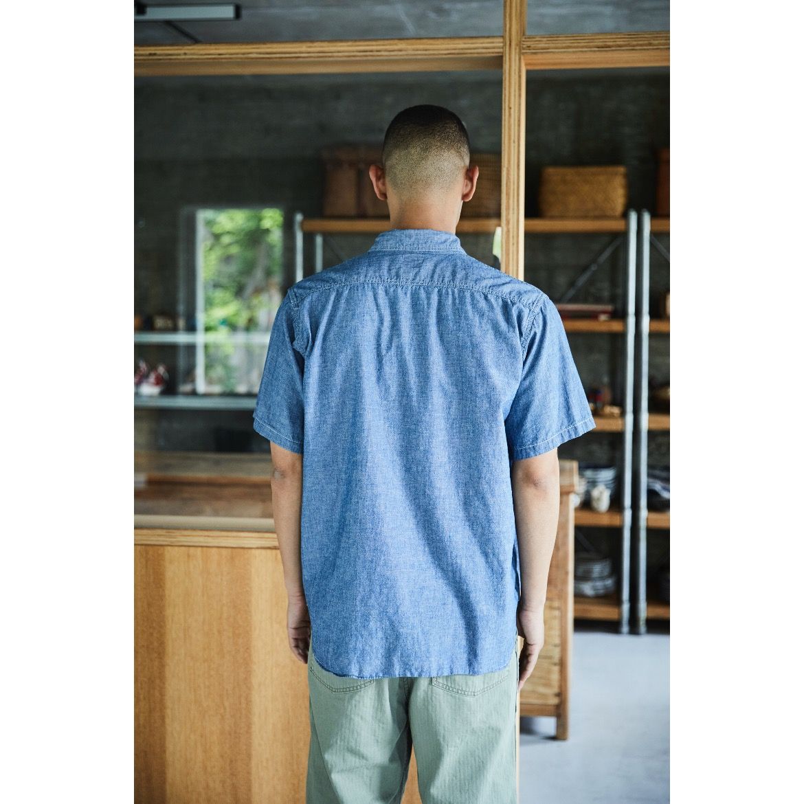 【残り一点】Short Sleeve Chambray Work Shirt