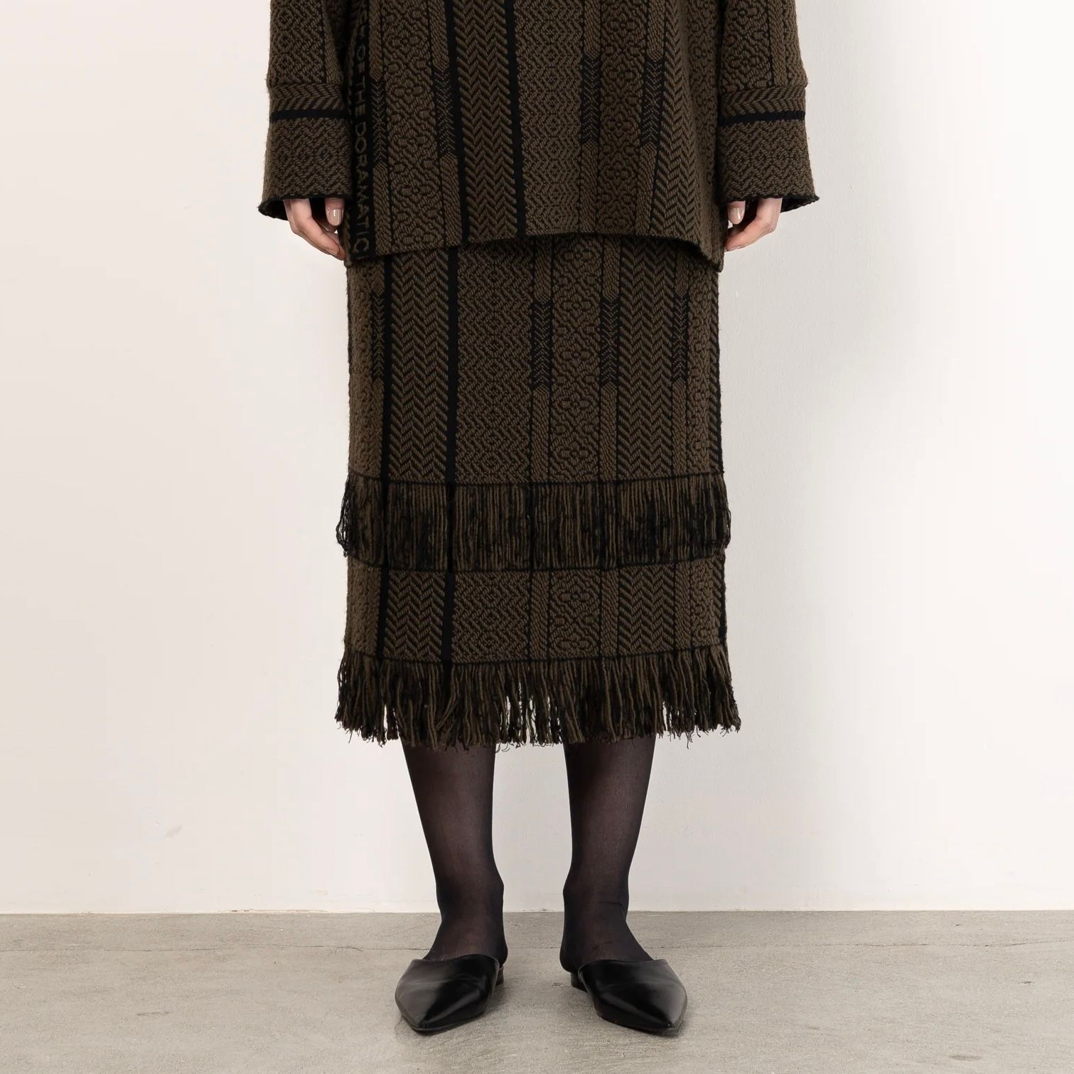 【残り一点】Inlay Stich Knit Skirt