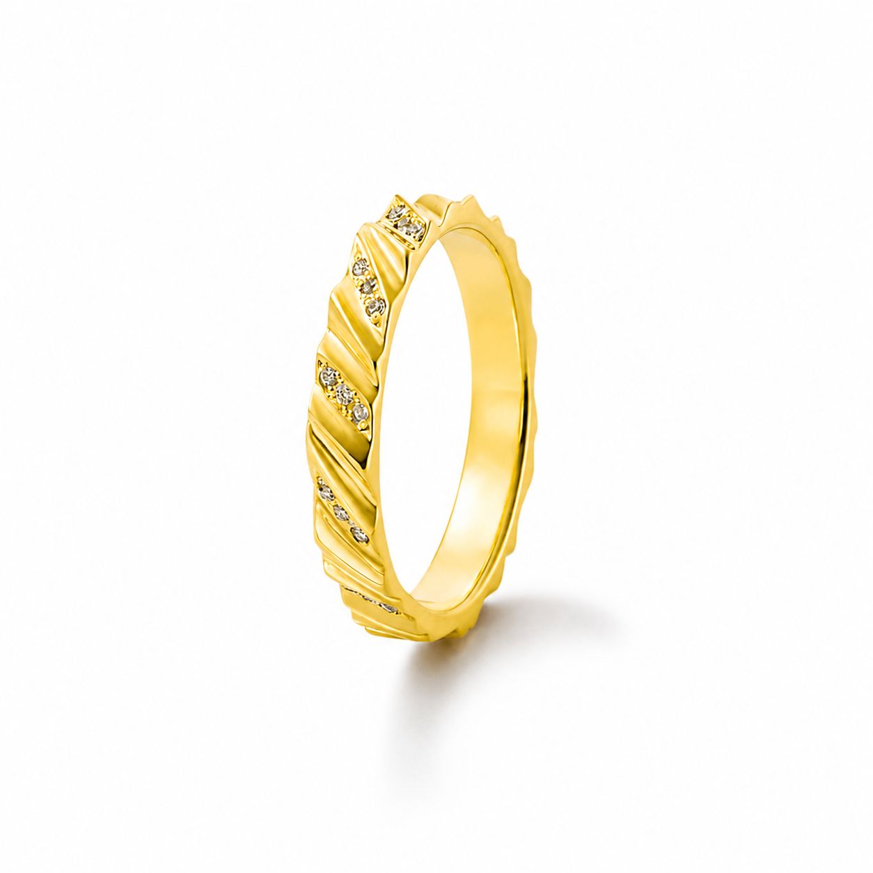 【お取り寄せ注文可能】Denova Ring W / Dia(K18 YELLOW GOLD)