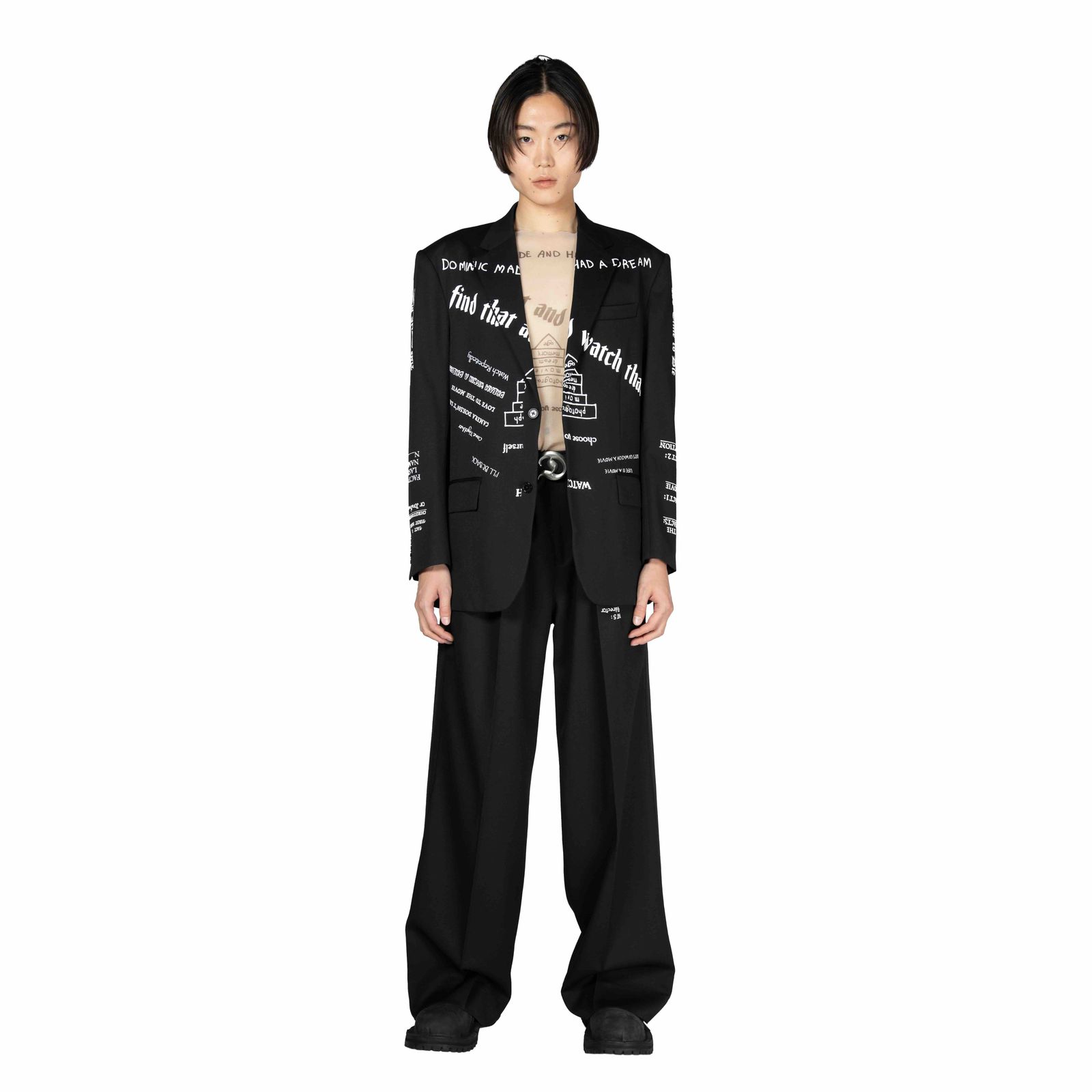 【残り一点】"TATTOO" Printed Tailored Jacket