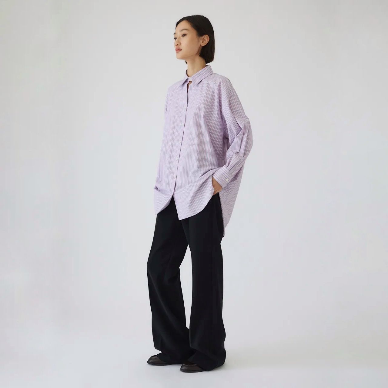 RIM.ARK | Back volume stripe SH (SHIRTS & BLOUSES ) |RIM.ARK