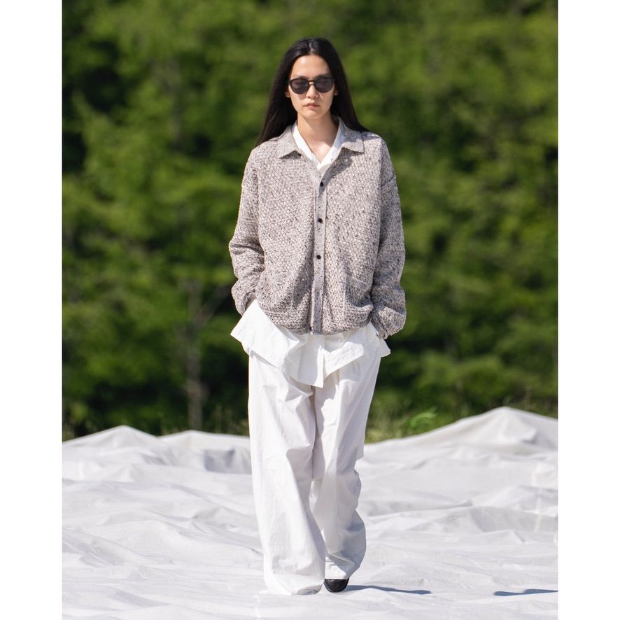 【残り一点】Mesh Knit Shirt Cardigan