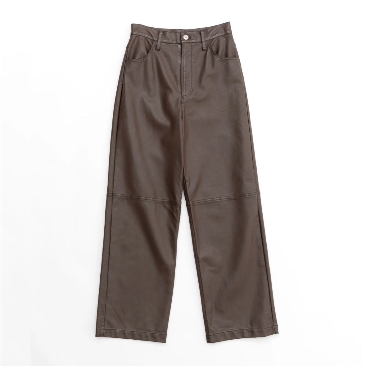【残り一点】Washed Vegan Leather Wide Straight Pants