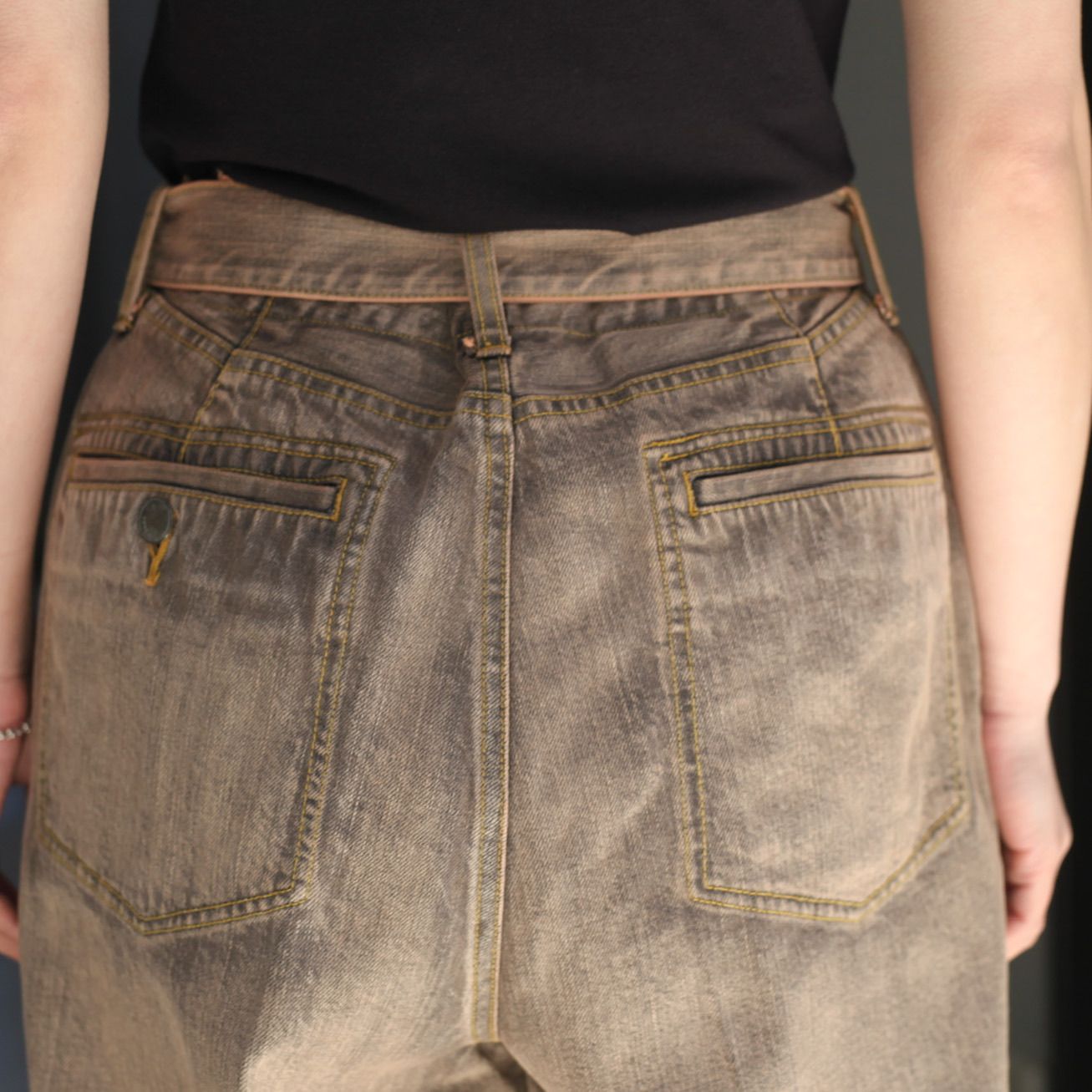 YOKE - 【残り一点】Belted Wide-legged Denim Trousers | ACRMTSM ...