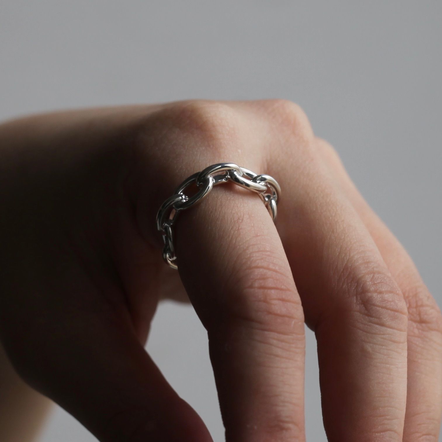 【残り一点】Oval Link Ring(SILVER)