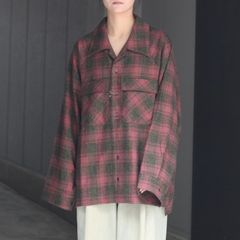 【残り一点】オーバーサイズブラッシュドチェックシャツ