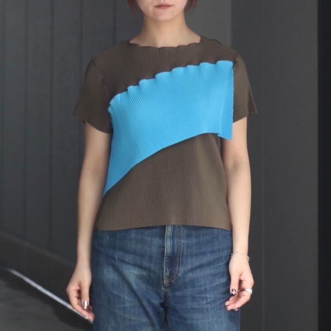 【特別セール品】 【残り一点】Spiral - kotohayokozawa Wave Top Sleeve Short トップス