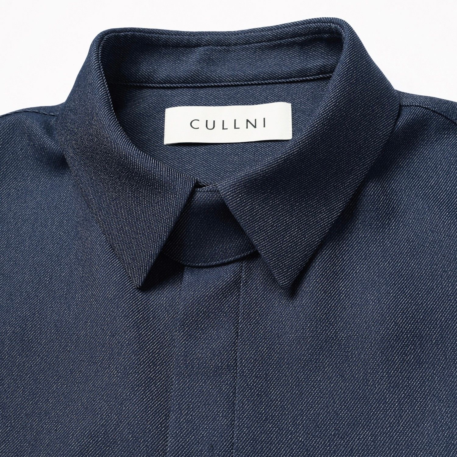 【残り一点】Faux Denim Front Fly Chin Tab Shirt