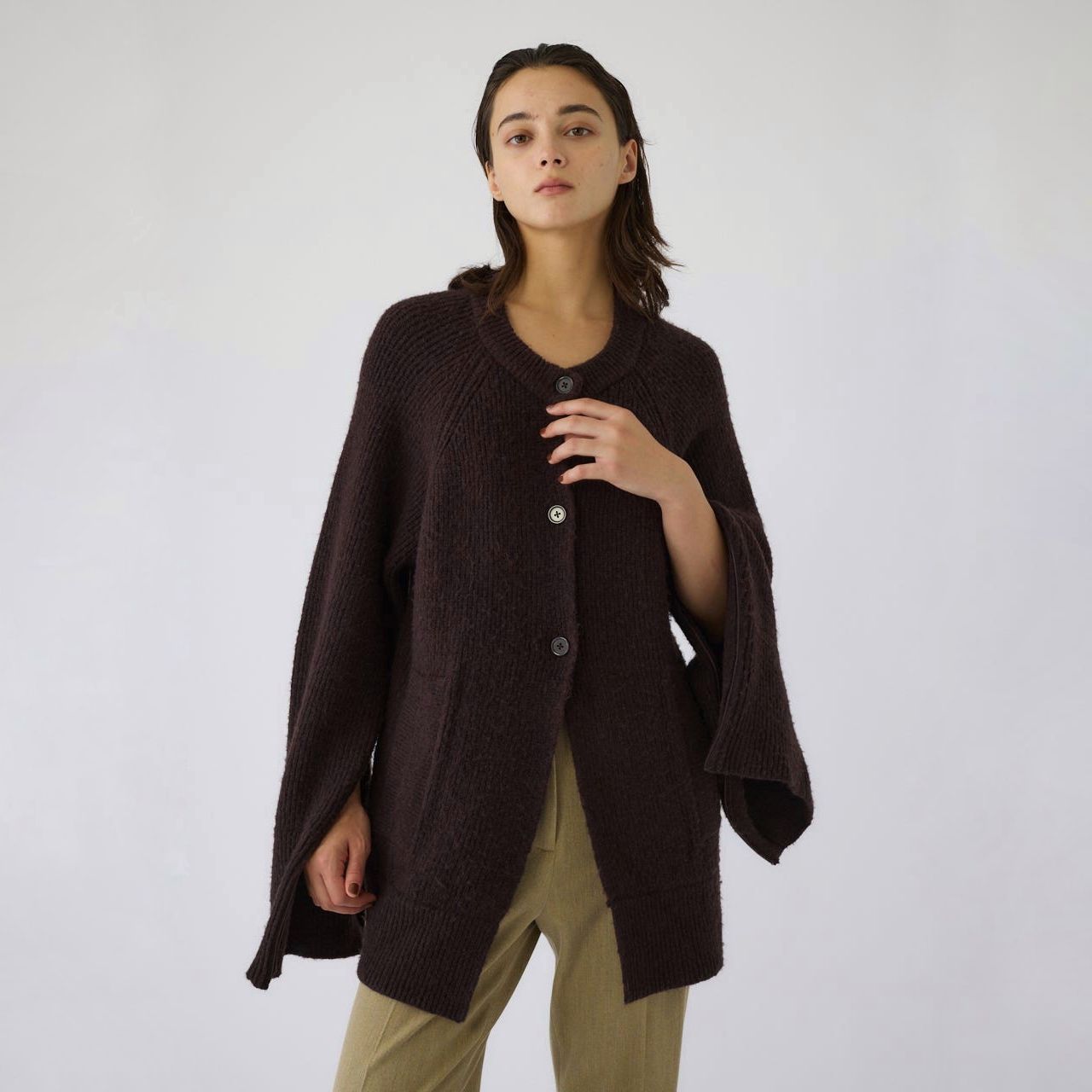 【残り一点】Poncho Like Raglan Knit C/D