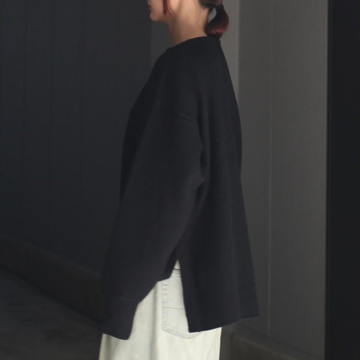 【残り一点】Extra Fine Wool Knit Boat Neck LS